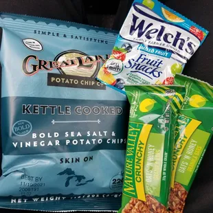 a variety of snacks