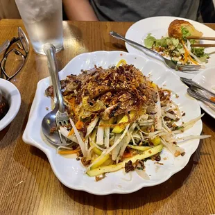 a plate of food on a table