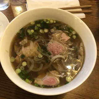 47. Brisket and Rare Beef Noodle Soup