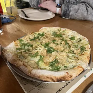 Dill pickle pizza
