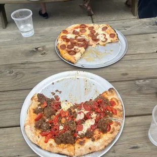 Pepperoni and Spicy Sausage Pizza