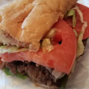 Monday night sub night!  Steak and cheese is always mouth watering.