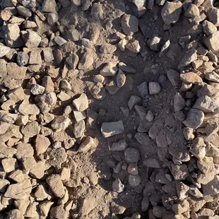 More dirt as the pile dwindled.