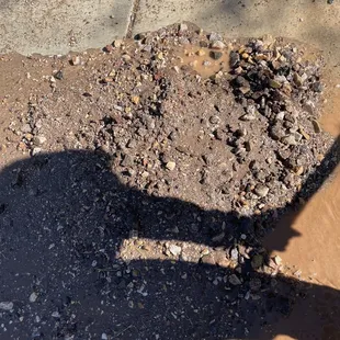 At least two wheel barrows full of dirt and small pebble when I ordered 3/4&quot; Apache Brown