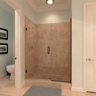 3/8" heavy glass shower encl