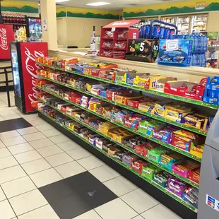 a variety of products on display