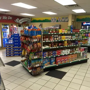 a variety of products on display