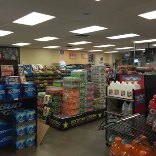 Green Valley Grocery interior from fridge case.