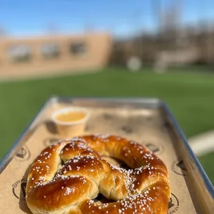 pretzels on a tray