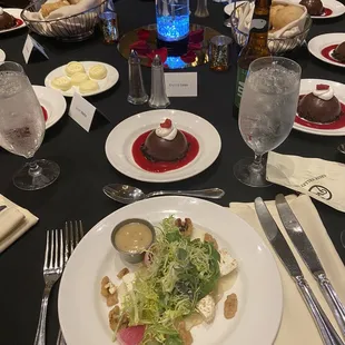 Salad and dessert served together!