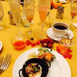 My second plate and paired drinks mmm