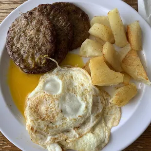 This is how the food is served notice the griddle grease !