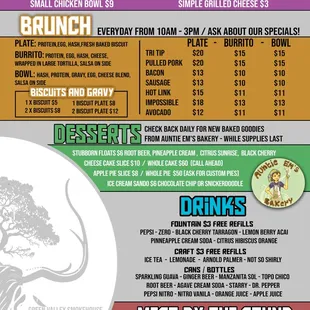 the menu