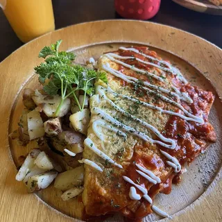 Chilaquiles Omelette