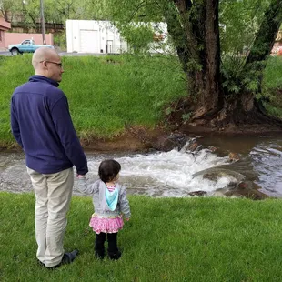 By the beautiful creek.