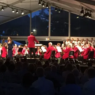 The Pops performing at the summer music under the stars event.