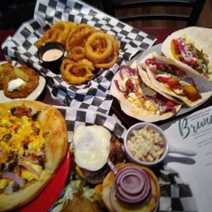 a table full of food