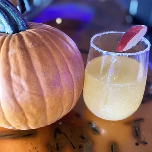 Salted caramel apple cider mimosa