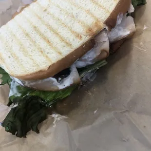 Lack luster Turkey Bacon Ranch Sandwich Lunch