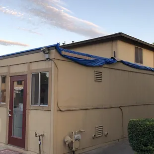 The roof on the laundry room is a blue tarp Washers and driers constantly out of order My heater didn't work for 3 weeks in Winter