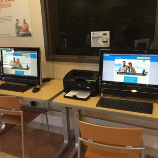 Two computers for members