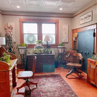 Office inside the farmhouse