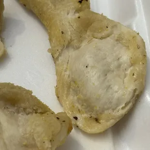 Raw doughy breadstick.