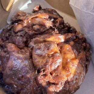 Apple fritter is huge