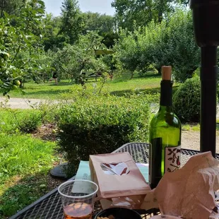 Nectar Garden setting with orchard in the background