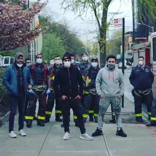 Cheers to the FDNY and Jeffrey wright for helping us feed Fort greene.