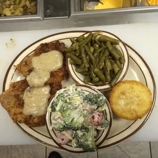 Fried tenderloin another one of sues to die for lunch specials at Greenbows come by and try us out you won't be sorry you came.
