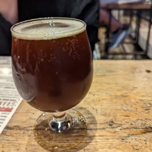 a glass of beer