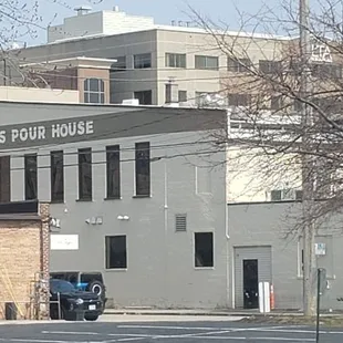 a car parked in front of a building