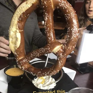 Expected this nice soft pretzel