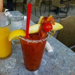 Stopped in on game day and started out with this amazing Bloody Mary, talk about a WOW!
