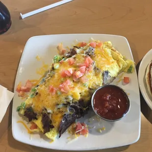 Ultimate steak omelette