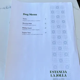 Doggy menu