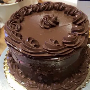 Chocolate Brownie Cake with chocolate tofu frosting.