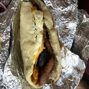 Large irish breakfast roll