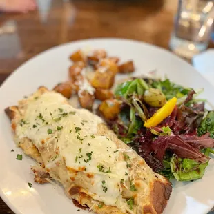 Baked creamy chicken crepe