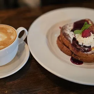 Cappuccino and Stuffed French Toast