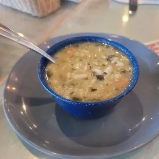 Orzo chicken soup.