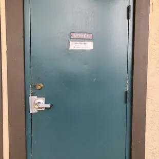 The restrooms are shared with the other businesses in the      building complex.