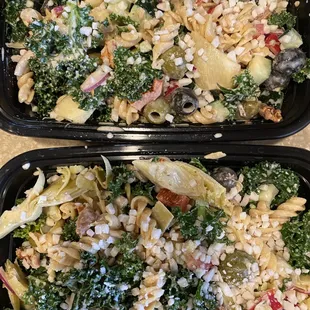 Mediterranean pasta salad. Gluten free pasta