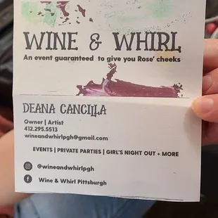 Charcuterie making instructor social media information in case you&apos;re interested in other events they have