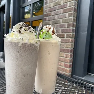 Oreo Milkshake &amp; Mint Chocolate Chip Milkshake