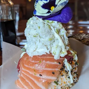 Crab deluxe sushi donut