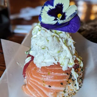 Crab deluxe sushi donut