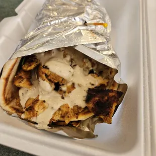 Chicken ceasar pita