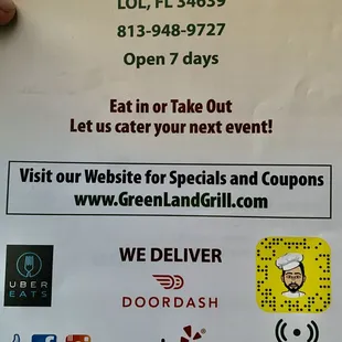 menu as of 8/18/21